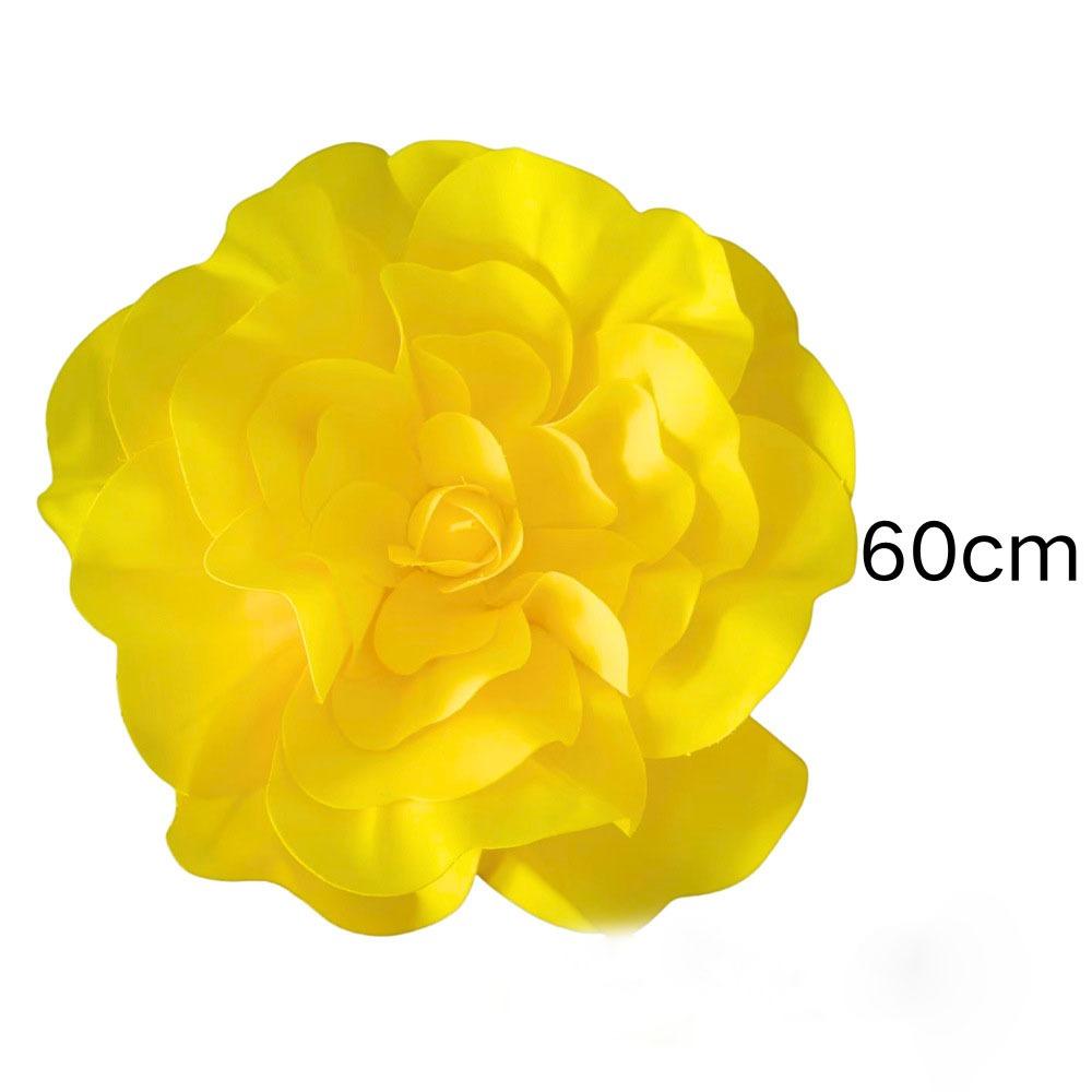 NEW Yellow Color Simulation Flower 3D Multi Size Artificial Flower Flower Head Garden Style Artificial Rose Interior Design
