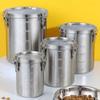 With Scale Stainless Steel Storage Tank 520/1000/1600/2500ml Grains Sealed Bucket Coffee Beans