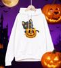 Halloween Cute Cat And Pumpkin Printing Hoodies Male Loose Pocket Pullovers Fleece Fashion Hoody Autumn Comfortable Sportswear