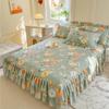 1 шт. Утолщенная Подзорная юбка для кровати в цветочном стиле Постельное белье Двухслойное кружевное покрывало для кровати Домашнее покрывало faldones de cama (Нет наволочки)