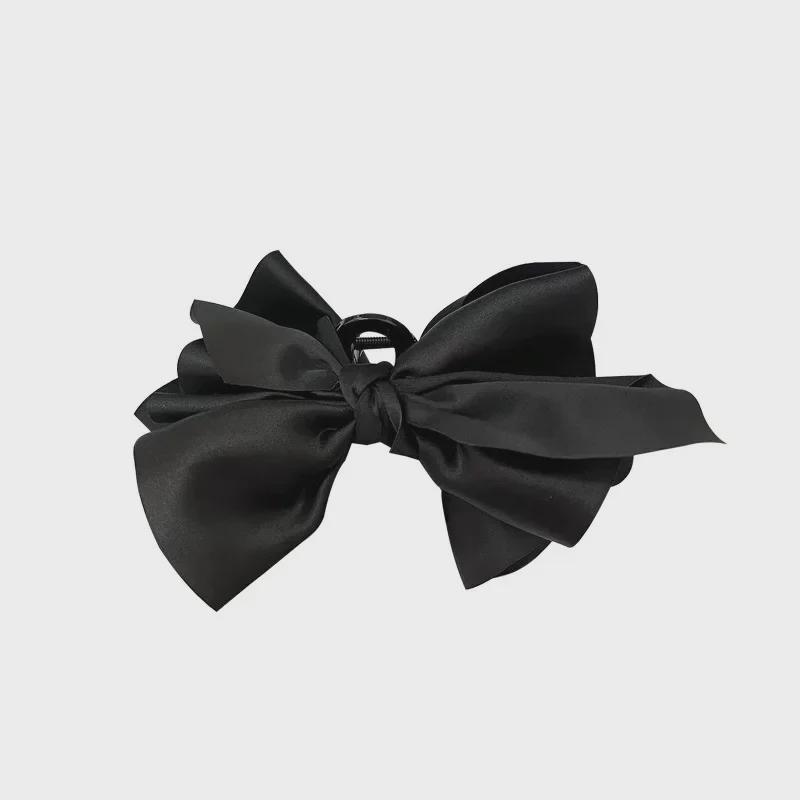 Большая атласная заколка для волос с бантом — высококачественный корейский стиль для женщин