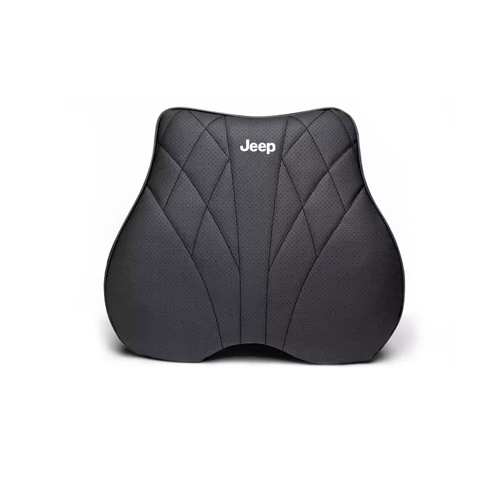 Car Memory Foam Headrest Neck Pillow Lumbar Waist Support Cushion Accessories For Jeep Cherokee Wrangler Trail Hawk Compass JPB