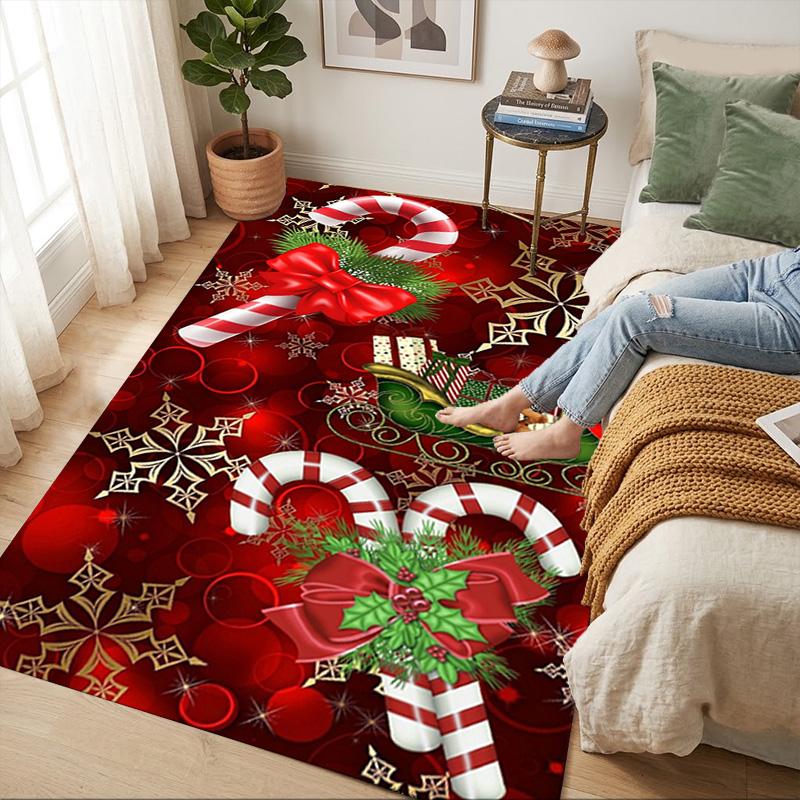 Christmas Candy Living Room Nonslip Area Rug Soft Carpet For Bedroom Game Playroom Sofa Office Home Decor Doormat Christmas Gift C9302106
