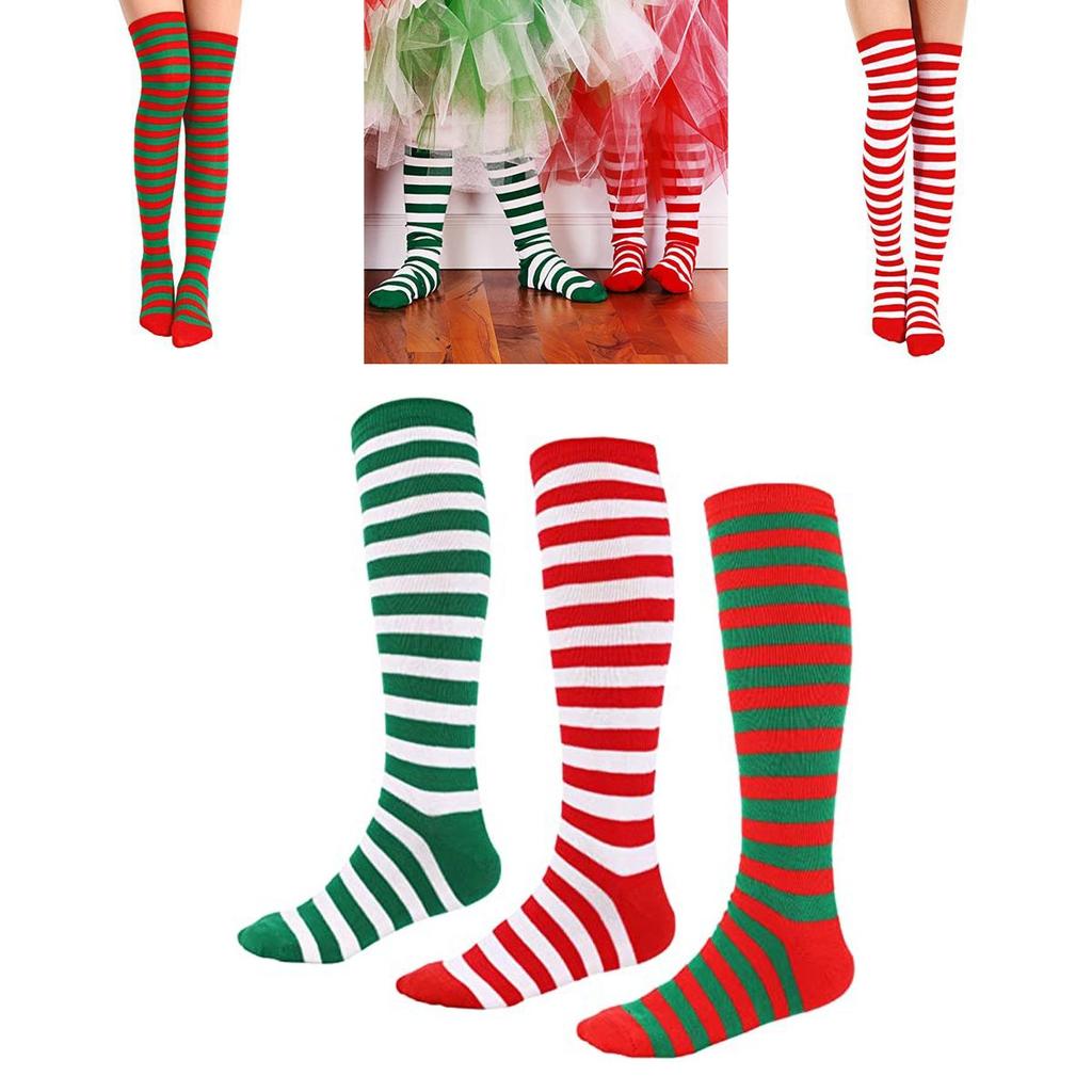 Colourful Polyester-spandex Knee Socks For Kids Women