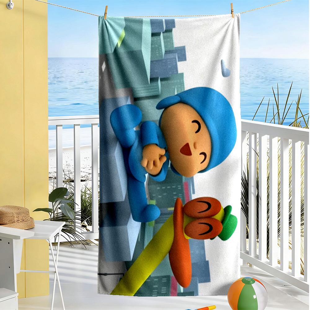 Pocoyo Beach Towel Super Soft & Absorbent Comfortable Lightweight Suitable for Sports, Travel, Swimming, Yoga, Bathroom, Beach, And Pool