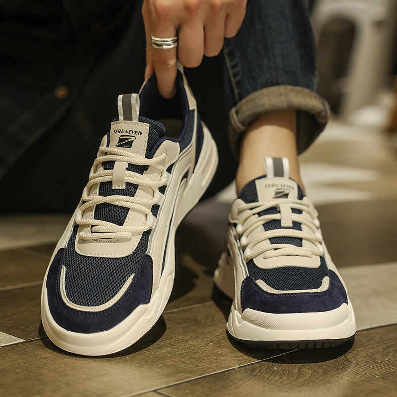 Модная легкая обувь на плоской подошве, обувь класса люкс, мужские повседневные синие кроссовки, уличные мужские ботинки, спортивная модель, роскошные популярные кроссовки