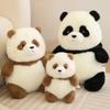 European Mink Bubble Panda Plush Toy Brown Panda Doll Giant Panda Museum Commemorative Doll Gift
