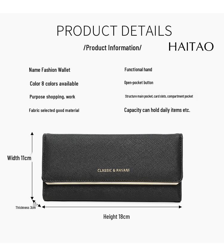 Women's Retro Tri-fold Leather Wallet - Large Capacity Clutch