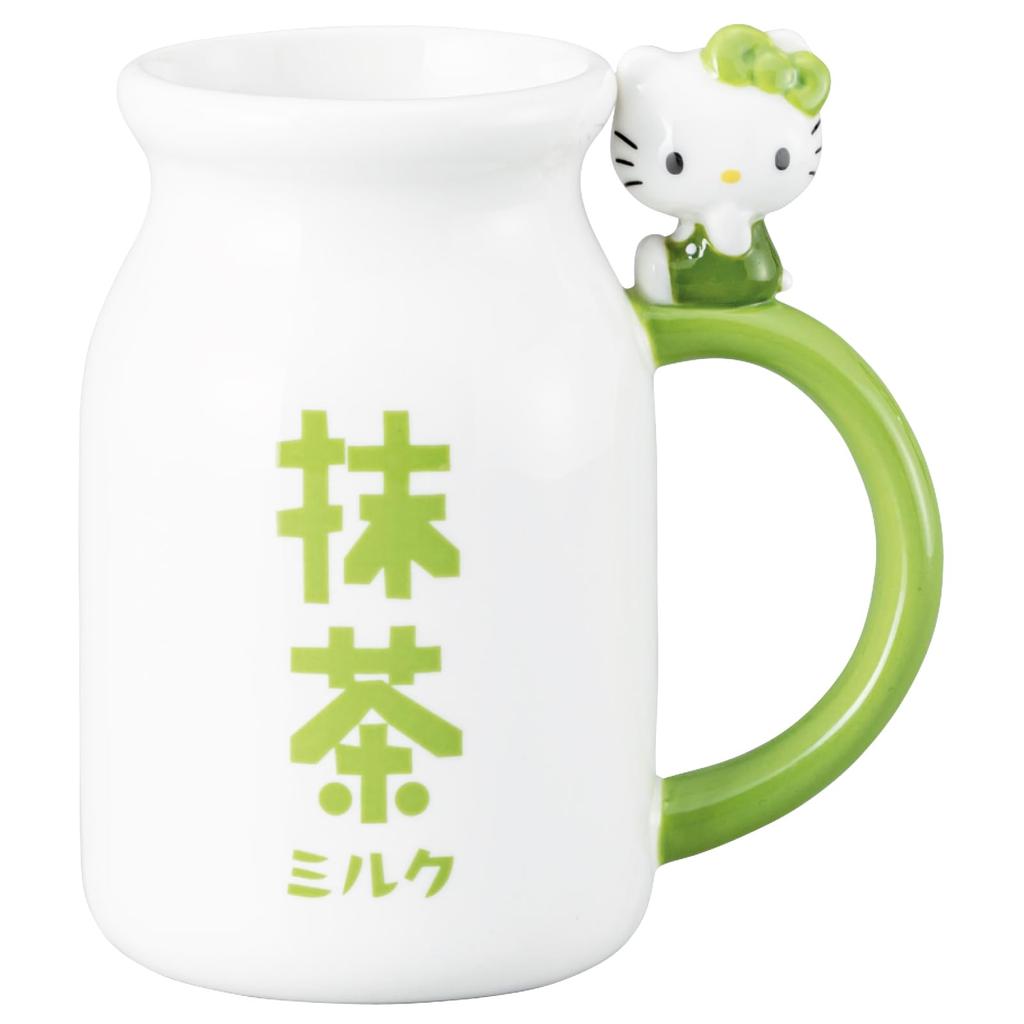 Sanrio Hello Kitty Молочная бутылочка Кружка для матчи с Днем Рождения матчи SAN5068 Кружка, Фигурка, Прибл.. 360 мл, Молоко, Товары, Посуда, Подарок, Женщины, Дети,