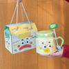 Birthday Gift Cute Clown Ceramic Water Cup Funny Couple Mug with Lid Spoon Office Coffee Milk Cup