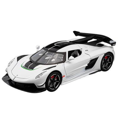 1/22 Koenigsegg JESKO Спортивный Автомобиль Модель Машинки Игрушка Металлическая Литье под Давлением, с Музыкой и Функцией Оттяжки Коллекция Моделей Гонки Подарок Мальчику