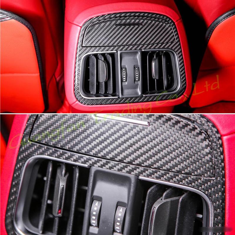 3D/5D Carbon Fiber Car Interior Cover Console Color Stickers Decals Products Parts Accessories For Maserati Levante 2016-