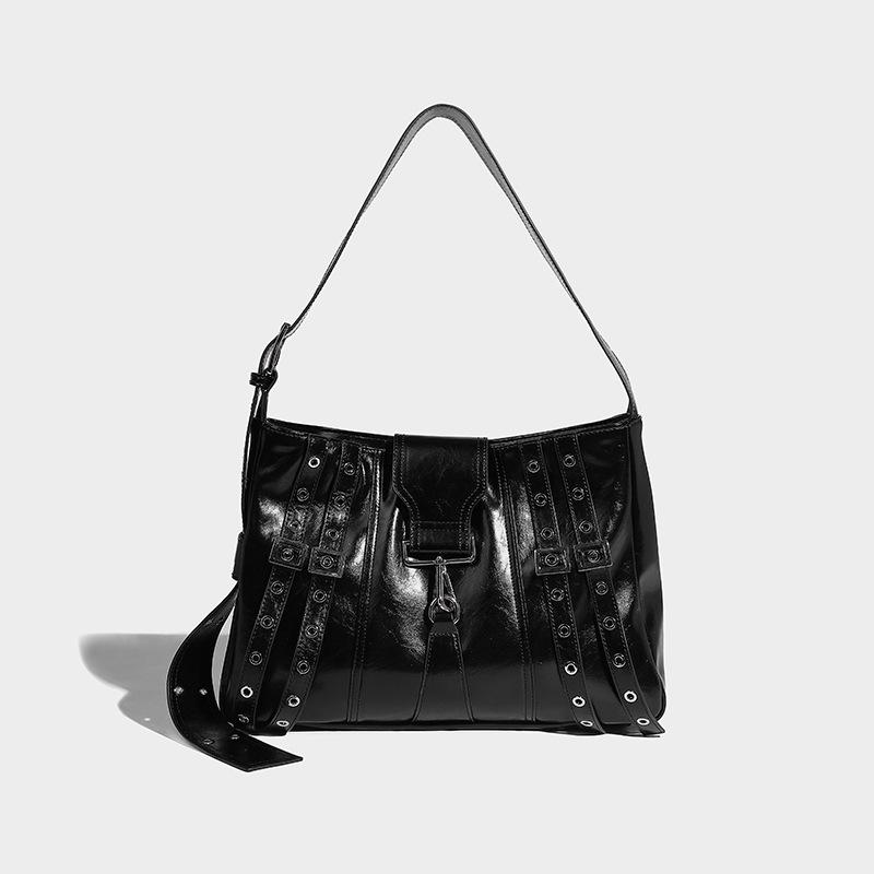 2024 Summer New Motorcycle Bag, Single Shoulder Crossbody Bag, High-Quality Fashion Tote Bag, Commuting Underarm Bag for Women
