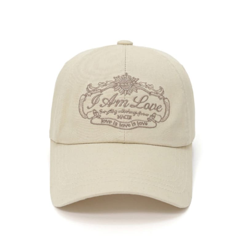 HACIE LOVE SYMBOL BALL CAP [BEIGE]