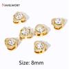 Cube Metal Beads 14K Gold Plated Brass Cube Spacer Beads,Separators For Beads,DIY Bracelet Necklace Making Findings Accessories