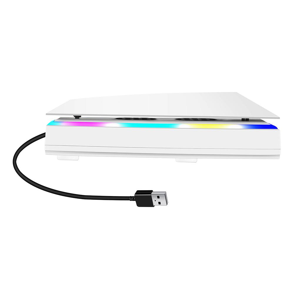 Охлаждающий вентилятор консоли с 3 скоростями ветра, цветной светодиодный светильник для консоли PS5 Disc Edition/Digital Edition