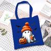 Halloween Printed Shoulder Bag Female Large Capacity Student Canvas Bag Tutoring Shopping Bag