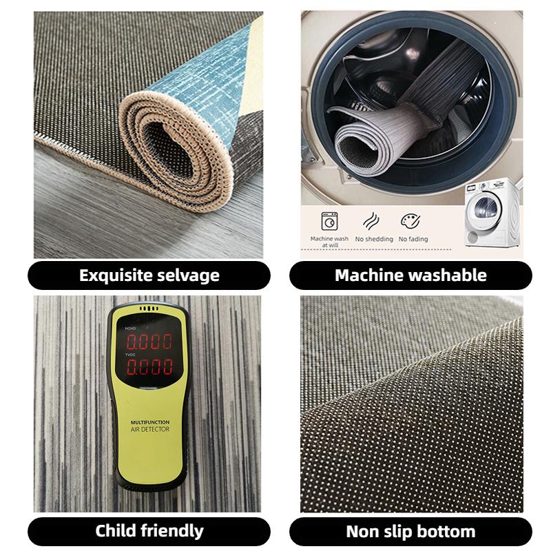 Бохо Ретро Ковер для Гостиной Геометрический Дизайн Роскошный Коврик Прикроватный для Спальни Домашний Декор Диван Легко Чистить Ковры Большой Площади