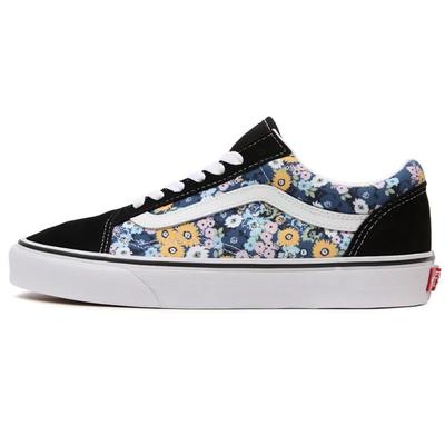 Кеды Old Skool Floral с низким верхом для скейтбординга Женские кроссовки Черный Синий VN0A5KRFFF1
