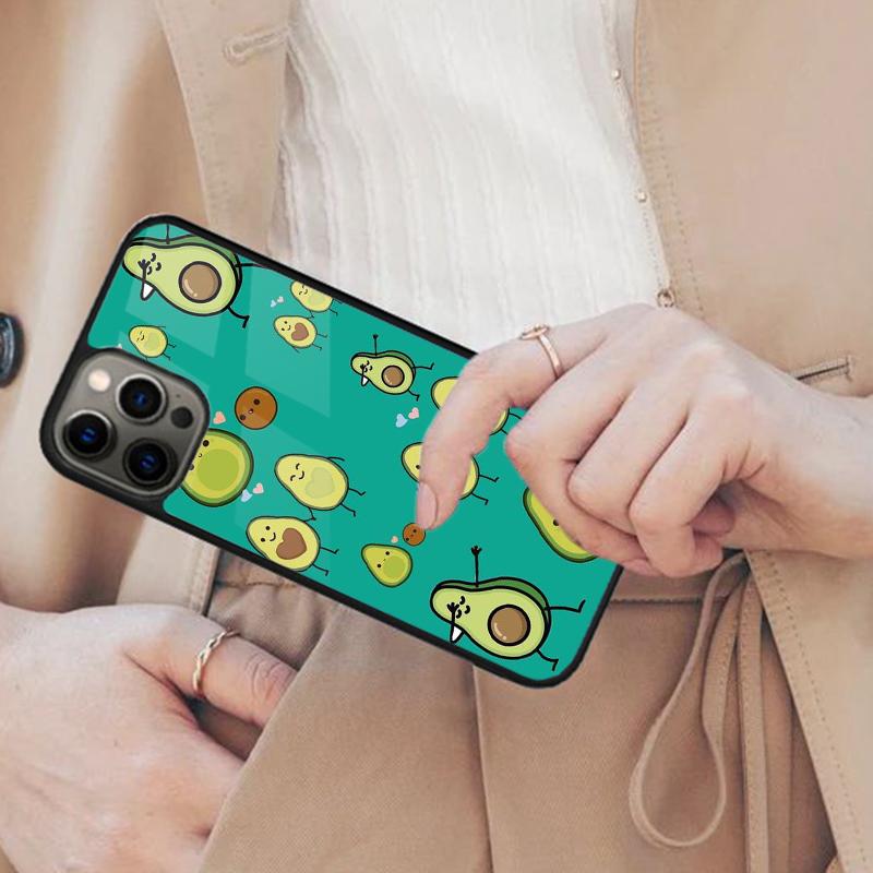 Cartoon Avocado Back Magnetic Phone Case For APPLE iPhone 17 Air 16 14 13 12 Pro Max 15 Plus Wireless Charge With MagSafe Cover