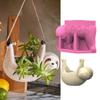 Succulent Planter Silicone Mould Sloth Shape Handmade Concrete Pot Molds Silicone Crafting Mold Suitable for Epoxy Resin