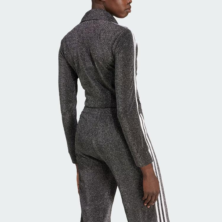 adidas Оригинальная трехцветная лоскутная повседневная куртка женская куртка черная IY3482
