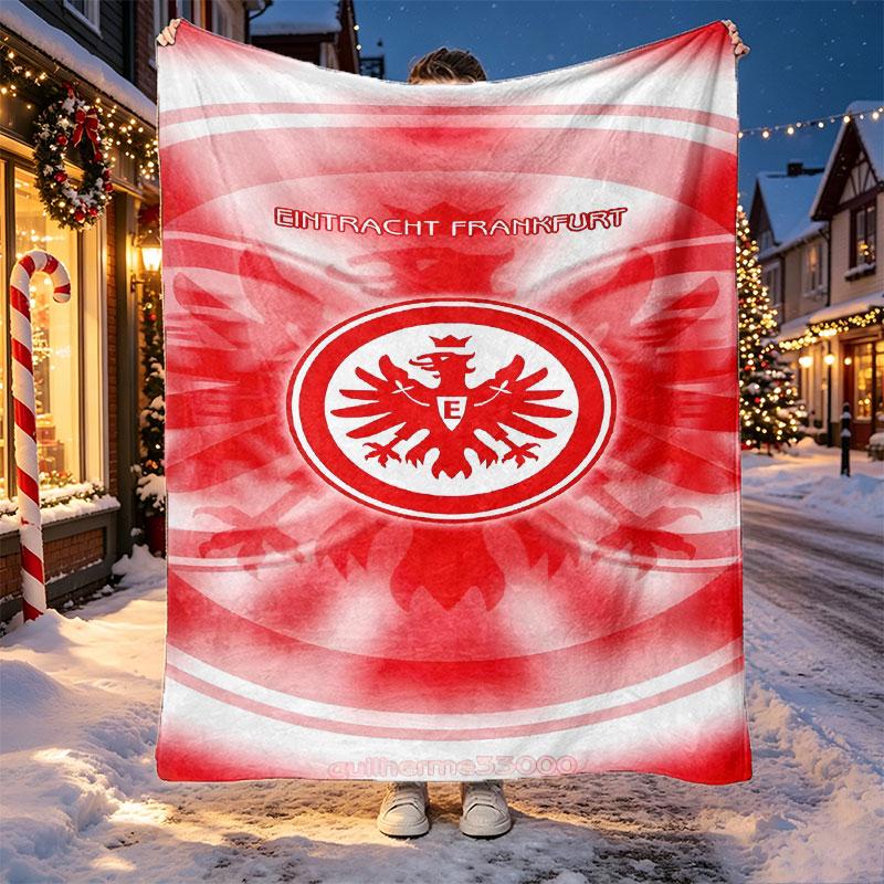 Eintracht Frankfurt Pattern Blanket for Home Decoration, Bed, Sofa, Car Travel, Camping, Suitable for All Seasons, Birthday Christmas Gift