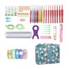 82PCS Crochet Kit Beginner Crochet Kit Wool Crochet Material Kit Crochet Beginner Set