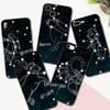 Черный чехол из ТПУ для iPhone 5 5s se 2020 6 6s 7 8 plus x 10 XR XS 11 12 13 mini pro MAX задняя крышка знак зодиака
