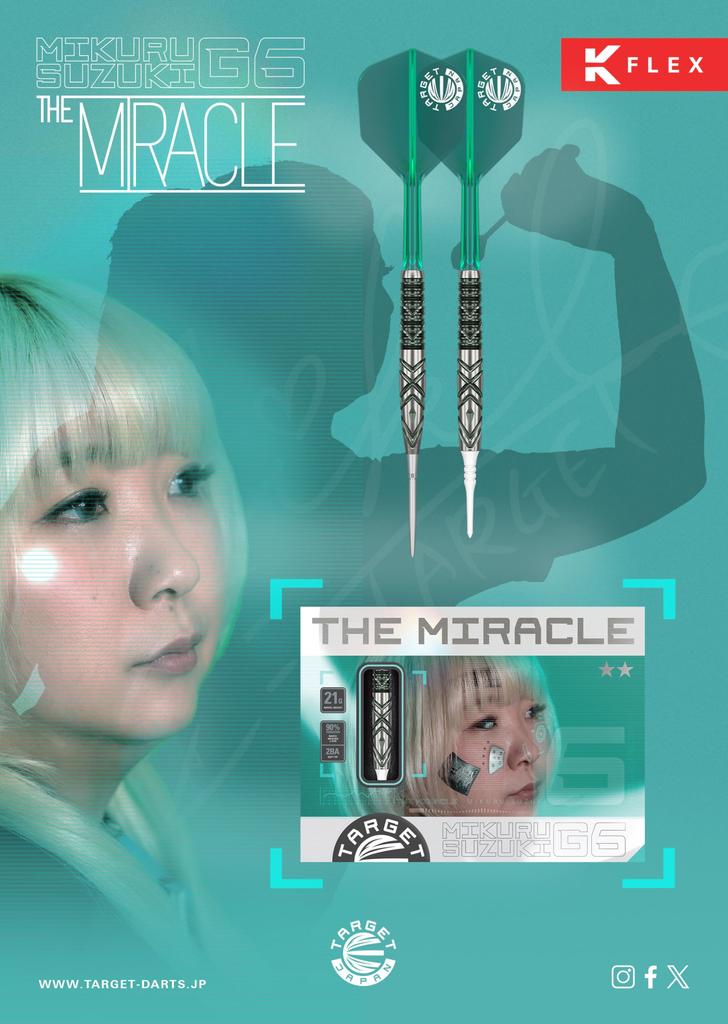 TARGET THE MIRACLE GEN6 2BA SOFT TIP DARTS Miracle G6 Soft Tip 90% 21.5G (The Darts)