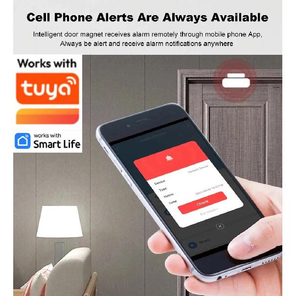 For Tuya Zigbee Door Sensor Window Entry Sensor Security Burglar Door Sensor Alarm SmartLife Magnetic Door Sensor Home Assistant