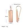 585 Rose Gold Rectangular Earrings - European & American Fashion, Gold-Plated Women's Jewelry