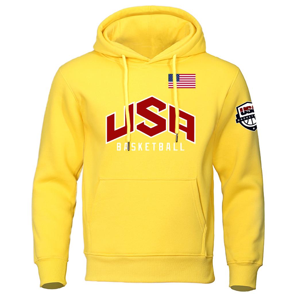 Спортивная толстовка с капюшоном с принтом баскетболиста из США, мужская теплая, с длинным рукавом, теплая, свободная одежда, осенние уличные толстовки для мужчин