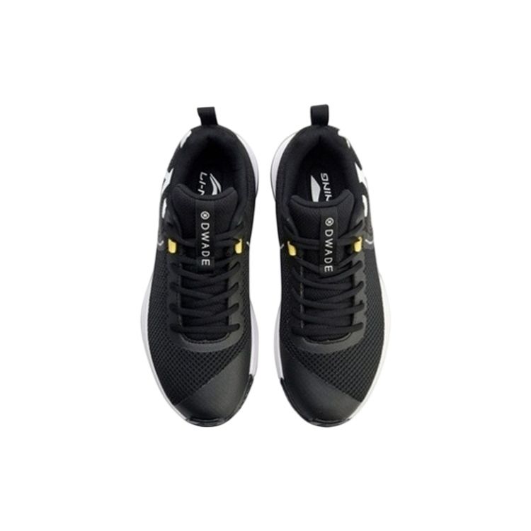 Li Ning Non-Attack Shock Absorption Low-Top Basketball Shoes Men Sneakers Black White ABAN063-1