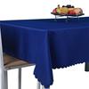 HappyHome Tablecloth, Plain, 135x180cm, Simple Design, Rectangular, Washable Polyester (Blue)