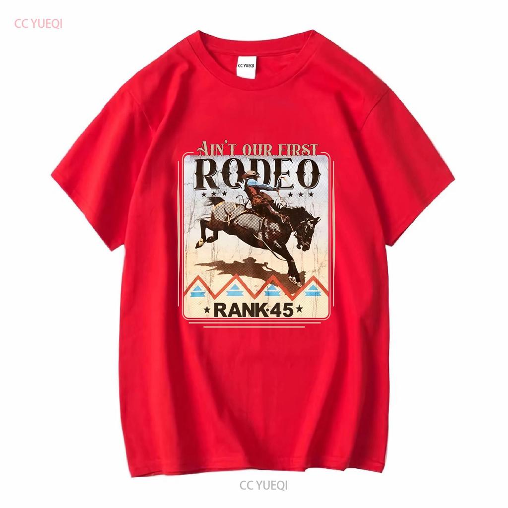45-е место Мужская футболка Rodeo Revival RMFA24T70 BURG винтажная стираная Унисекс модная Стильная Повседневная Дышащая Удобная