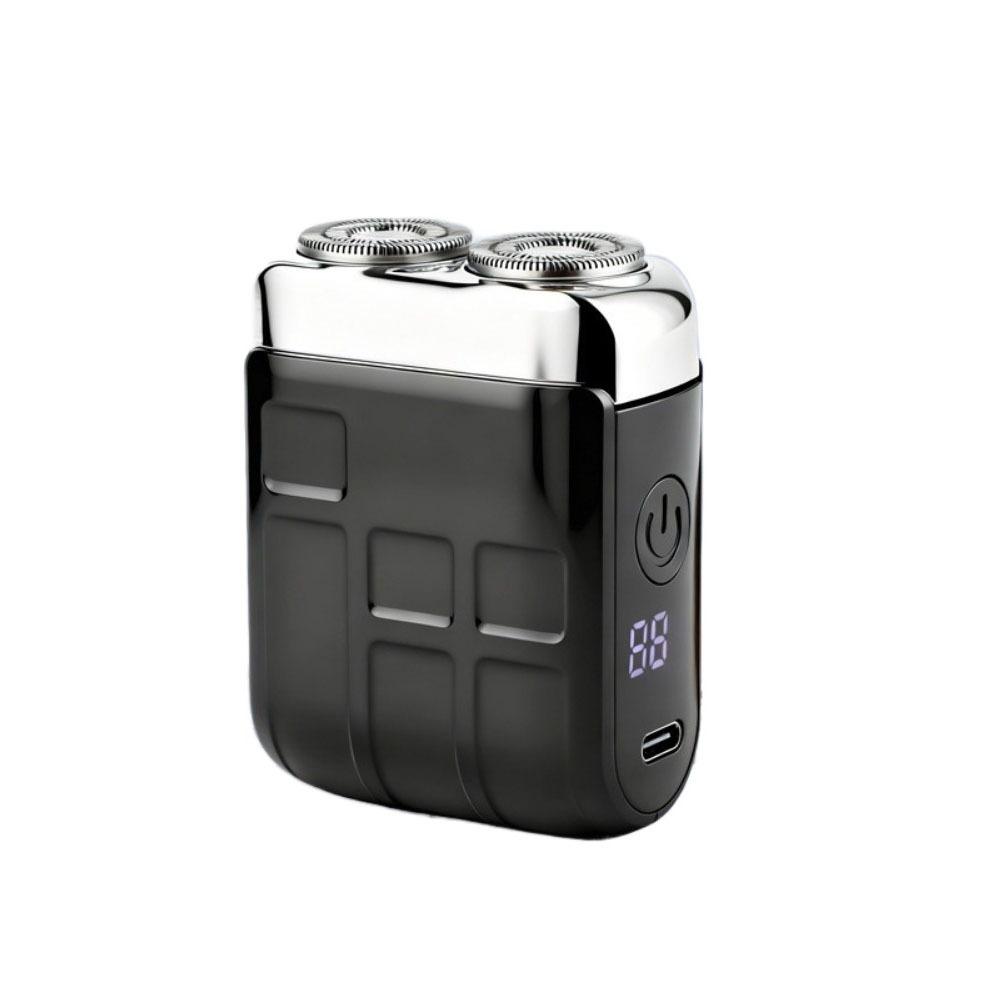 Type-C Charging Mini Electric Shaver Waterproof Design Portable Rotary Razor Smart Shaver  Husband