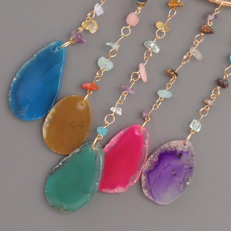 Luxury Agate Life Tree Dream Catcher Aesthetic Funny Wind Chimes Creative Art Macrame Ornament Home Wall Decoration Crafts Gift