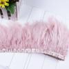 Long Fluffy Marabou Turkey Feathers Trimming 10-15CM Plumes Stitched On Ribbon Fringe For  Dress Decorative Border Trim 18color