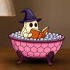 Хэллоуин Привидение Лампа для пены для ванны Жутки Читающий книгу Мультяшное привидение Декоративная лампа Украшение для дома офиса рабочего стола