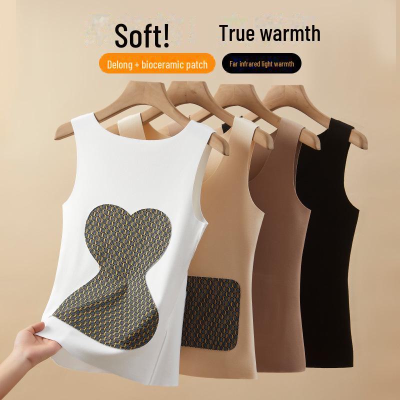 "2423 Women's Double-Sided Velvet Warm Vest for Autumn and Winter - Seamless Heating Patch for Outerwear and Innerwear"