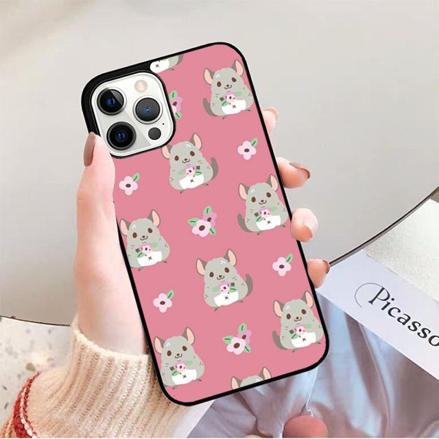 Cute Cartoon Chinchilla Phone Case for iPhone 17 Air 16 16e 15 Plus for Apple 13 11 12 14 Pro Max Cover coque fundas