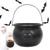 Candy Pot Halloween Witch Candy Pots Spooky Design Halloween Black Cauldron Pot For Candies Biscuits Chocolates And Jewelry