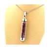 Stones and Minerals. Raw Ruby Necklace. 50 Mm Tube Model.