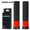 RIDERACE Bicycle Handlebar Grips Lock On For MTB Mountain Bike Aluminium Alloy TPR Rubber Non-slip Cycling Bmx Handle Bar Cover