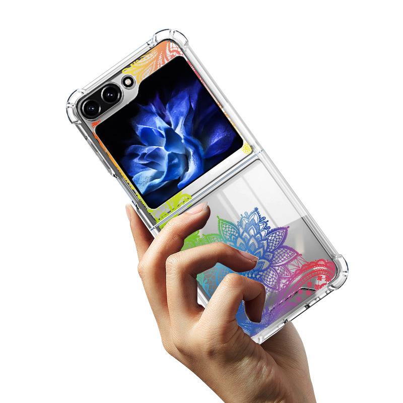 Чехол для телефона Samsung Galaxy Z Flip 5 Butterfly Lace 2-в-1 с материалом TPU+PC