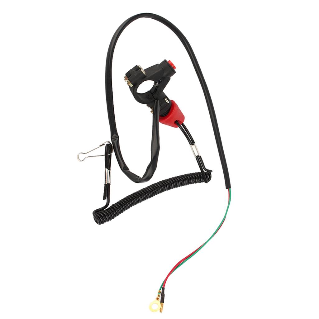 1x Engine Cord Lanyard Kill Stop Switch Safety Tether 12V CO For Motor ATV Boat