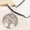 Классический металлический старинный серебряный полый благоприятный растительный кора веревка ожерелье европейский и американский модный кулон DIY орнамент