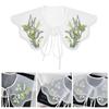 Embroidery Flower Collar Elegant Detachable Collar Half Shawl Sweater Collar Blouse Decorative Collar Women Accessory