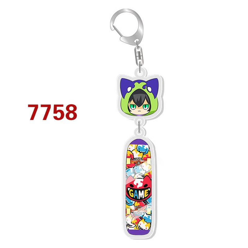 Аниме SK8 Бесконечный скейтборд, брелок для ключей, сумка, кулон, прозрачный акрил, персонаж мультфильма, брелок для скейтборда, кольцо, ювелирное изделие, подарок